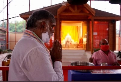 केंद्रीय संस्कृति मंत्री प्रह्लाद सिंह पटेल ने किए रामलला के दर्शन