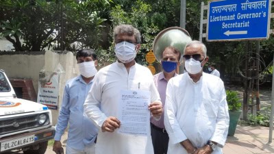 दिल्ली कांग्रेस का उपराज्यपाल के जरिए राष्ट्रपति को ज्ञापन